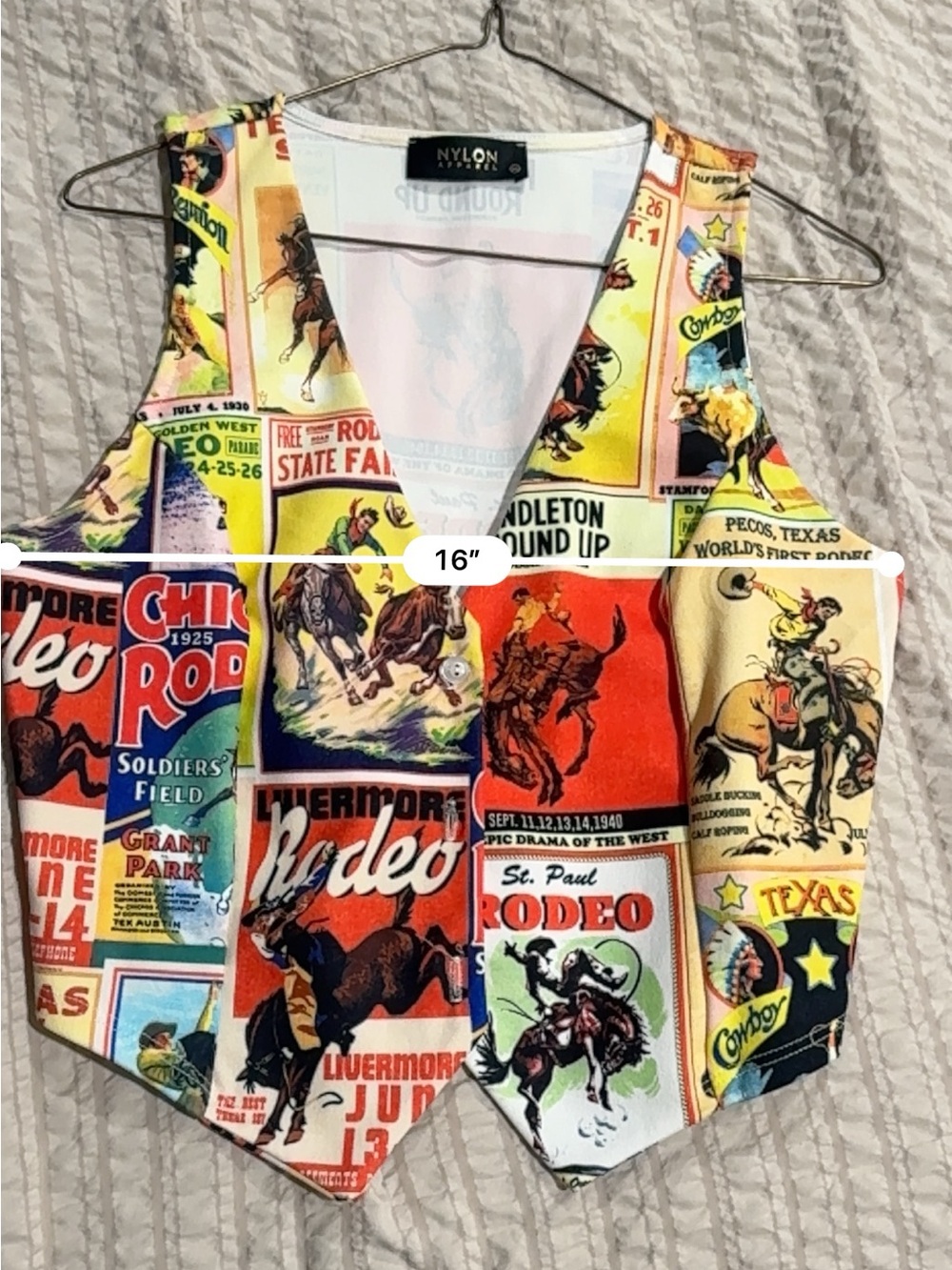Retro Rodeo Print Women's Top - Picture 5 of 7